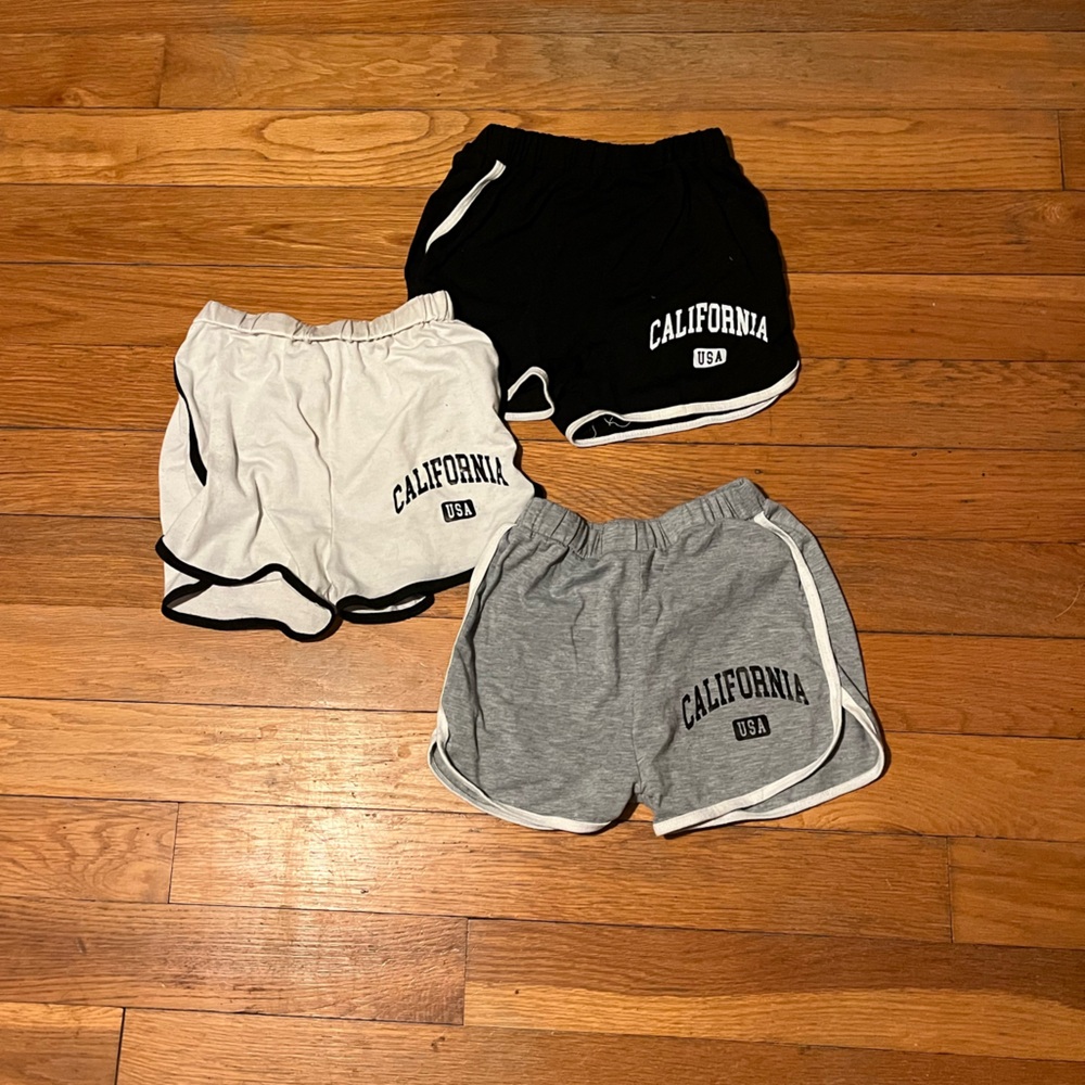 3 pair of athletic shorts size 9-10Y